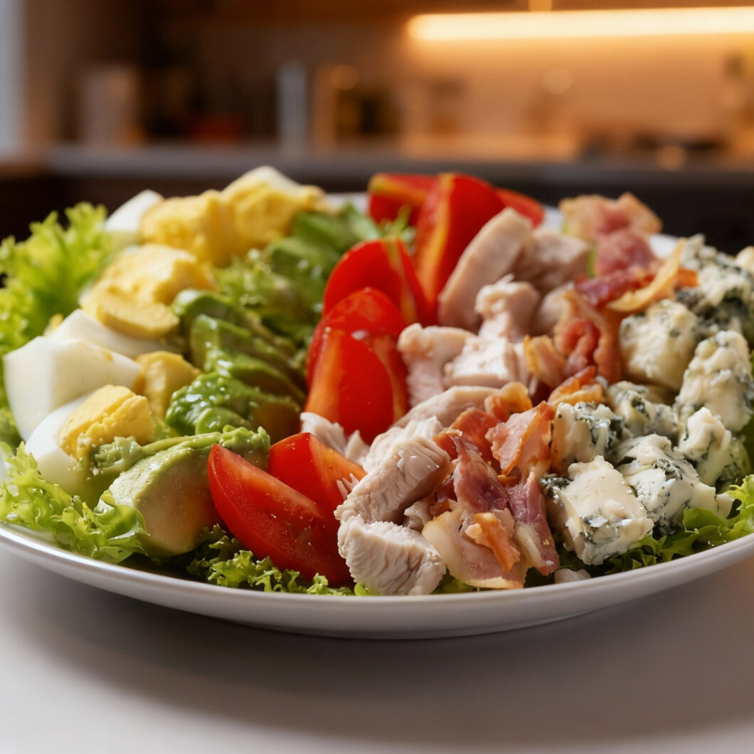 Cobb Salad with Creamy Bleu Cheese Dressing