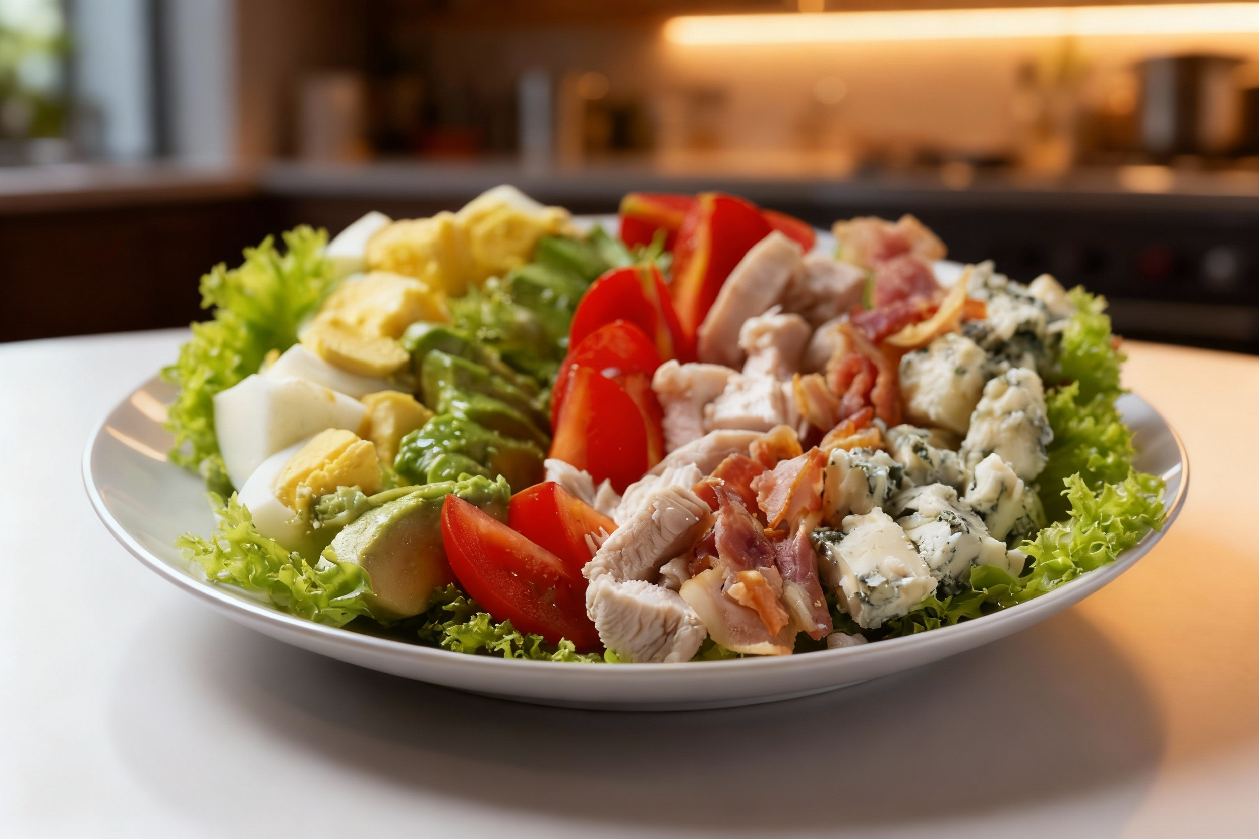Cobb Salad with Creamy Bleu Cheese Dressing