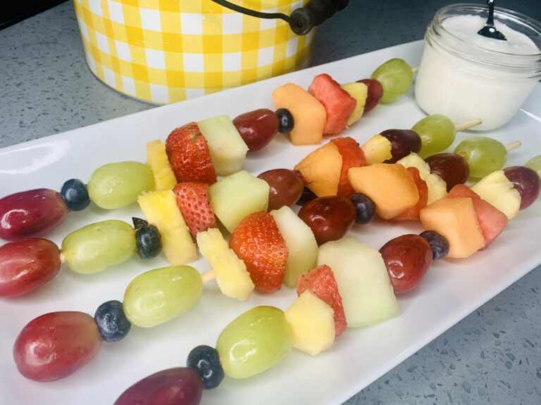 Fruit Skewers and Dip