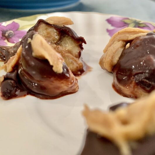 Peanut Butter and Chocolate Banana Poppers