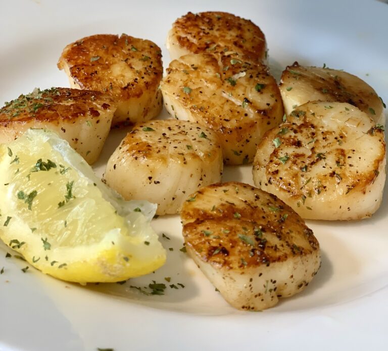 Seared Butter Garlic Sea Scallops
