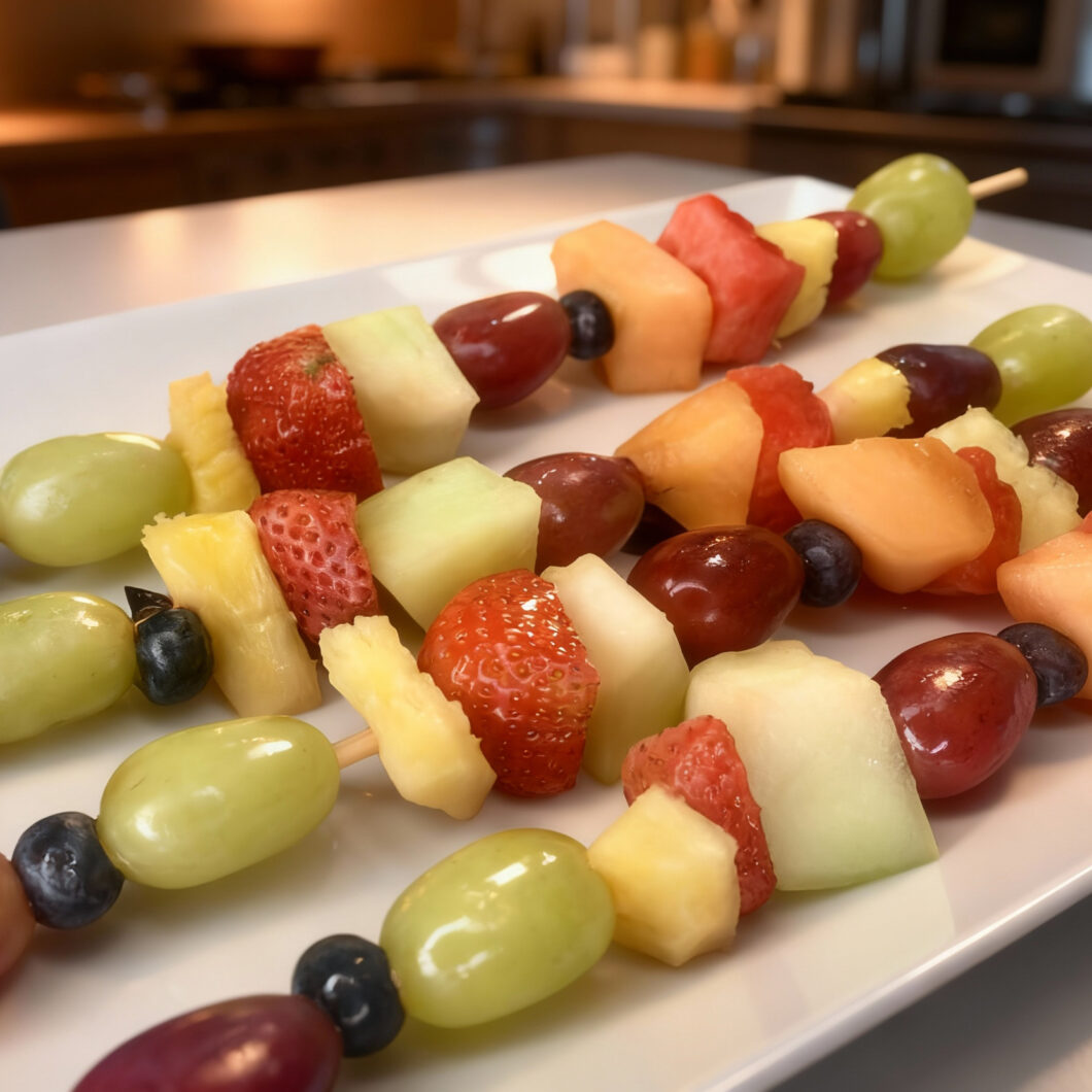 Fruit Skewers and Dip