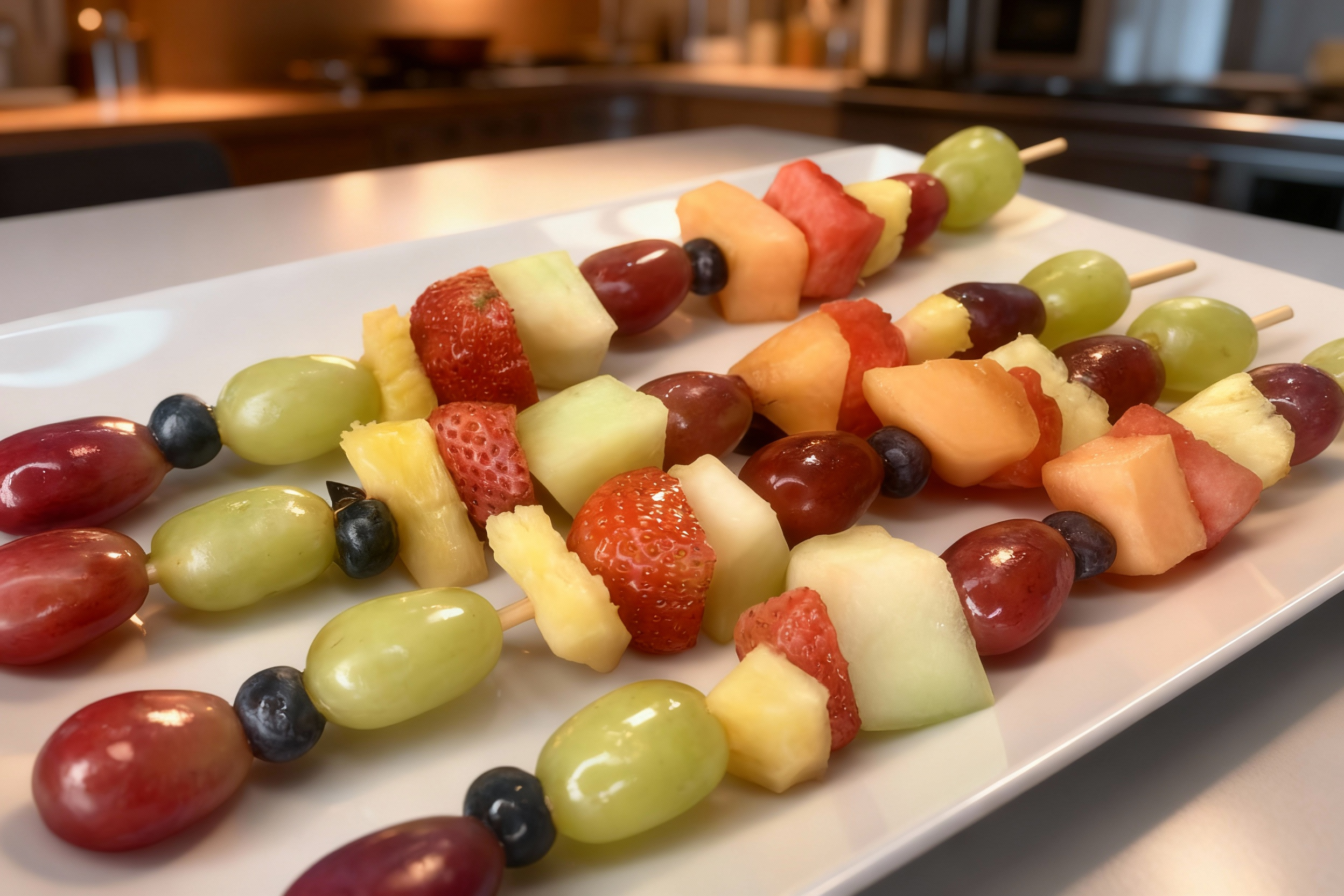 Fruit Skewers and Dip