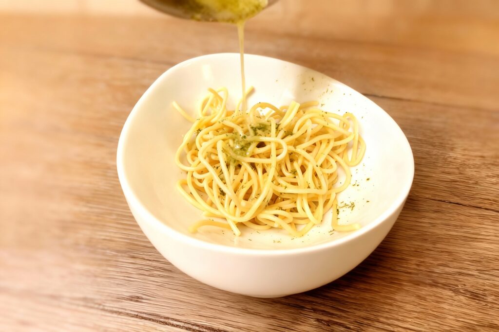 Lemon Garlic Butter Spaghetti with Seared Chicken