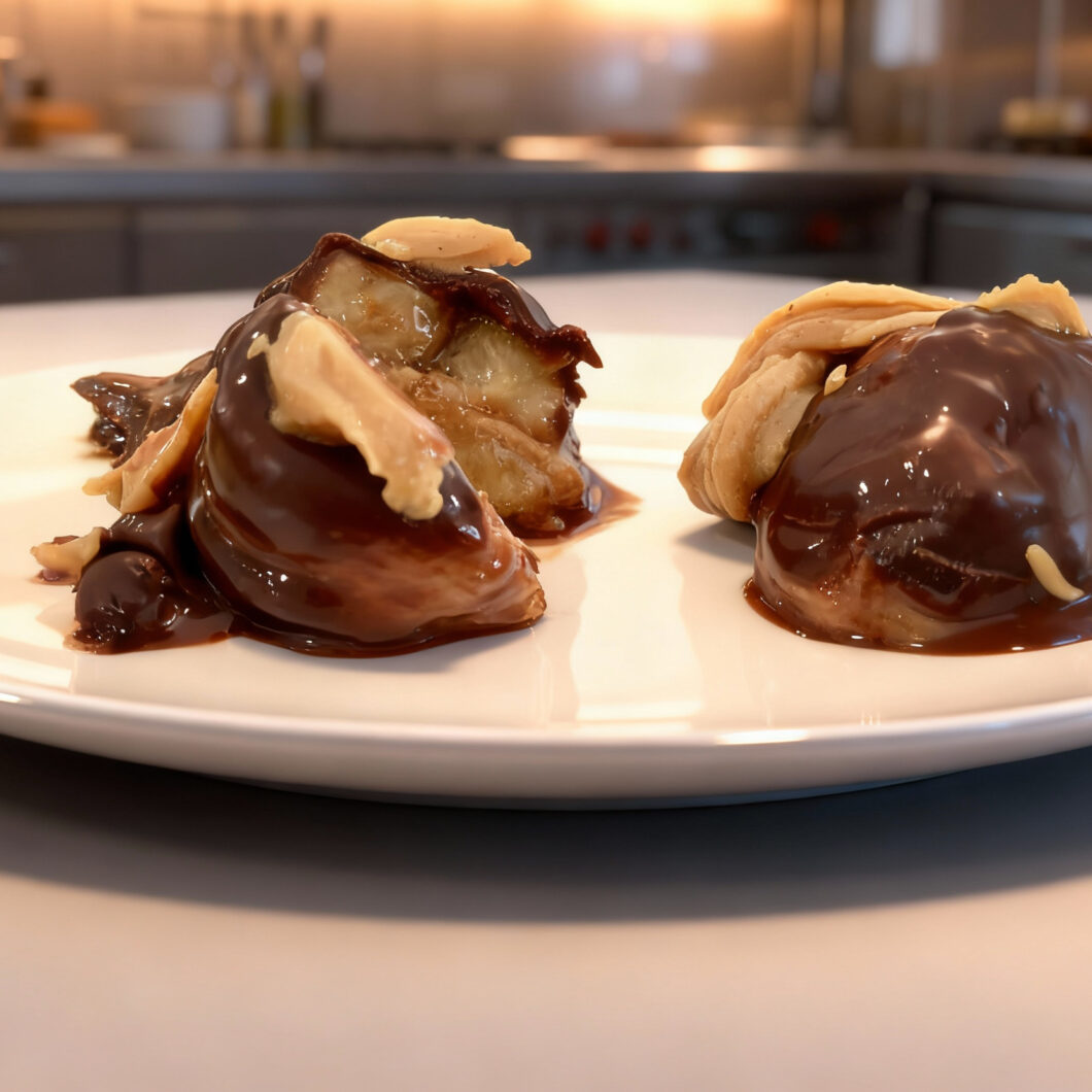 Peanut Butter and Chocolate Banana Poppers