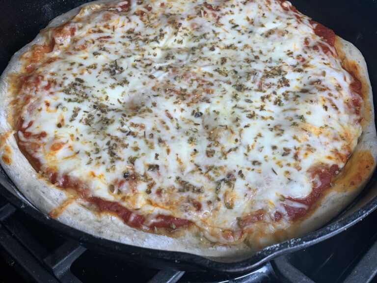 Cast-Iron Skillet Cheese Pizza