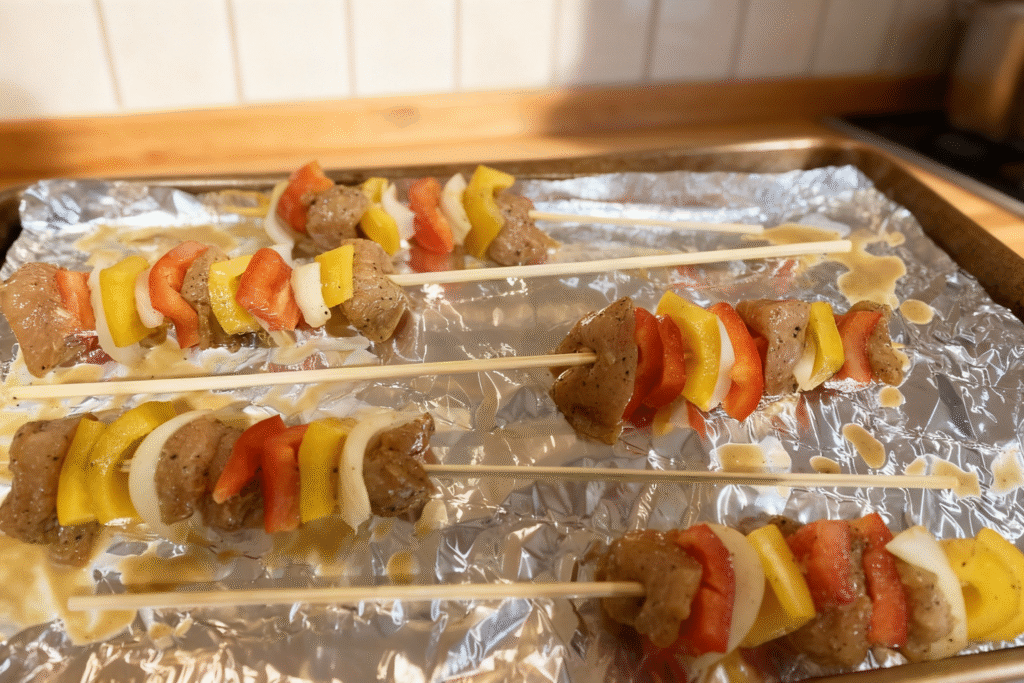 Oven Baked Chicken Kabobs