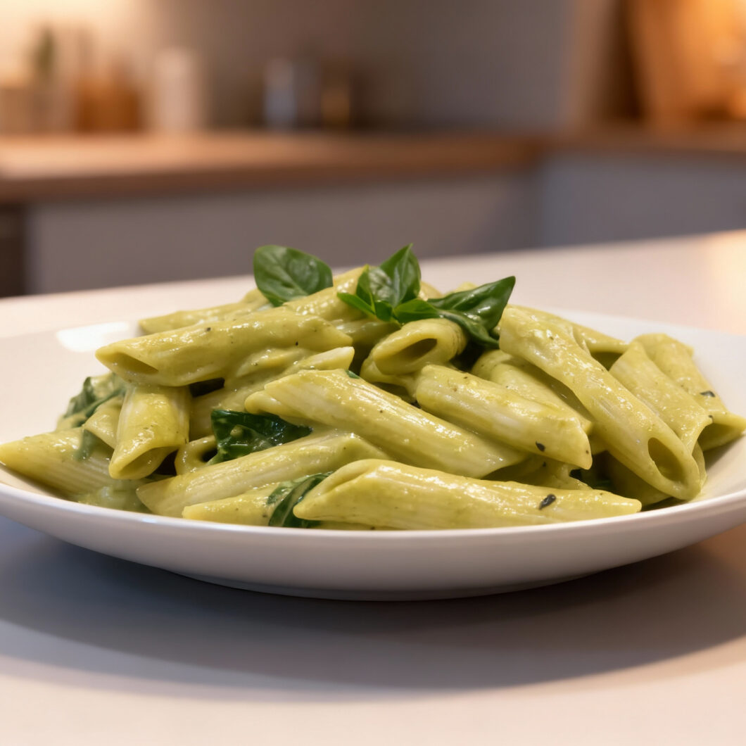 Penne Pasta with Green Sauce