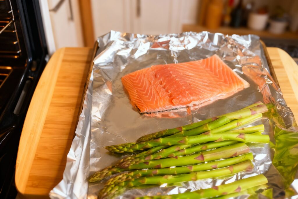 Salmon and Asparagus in Foil