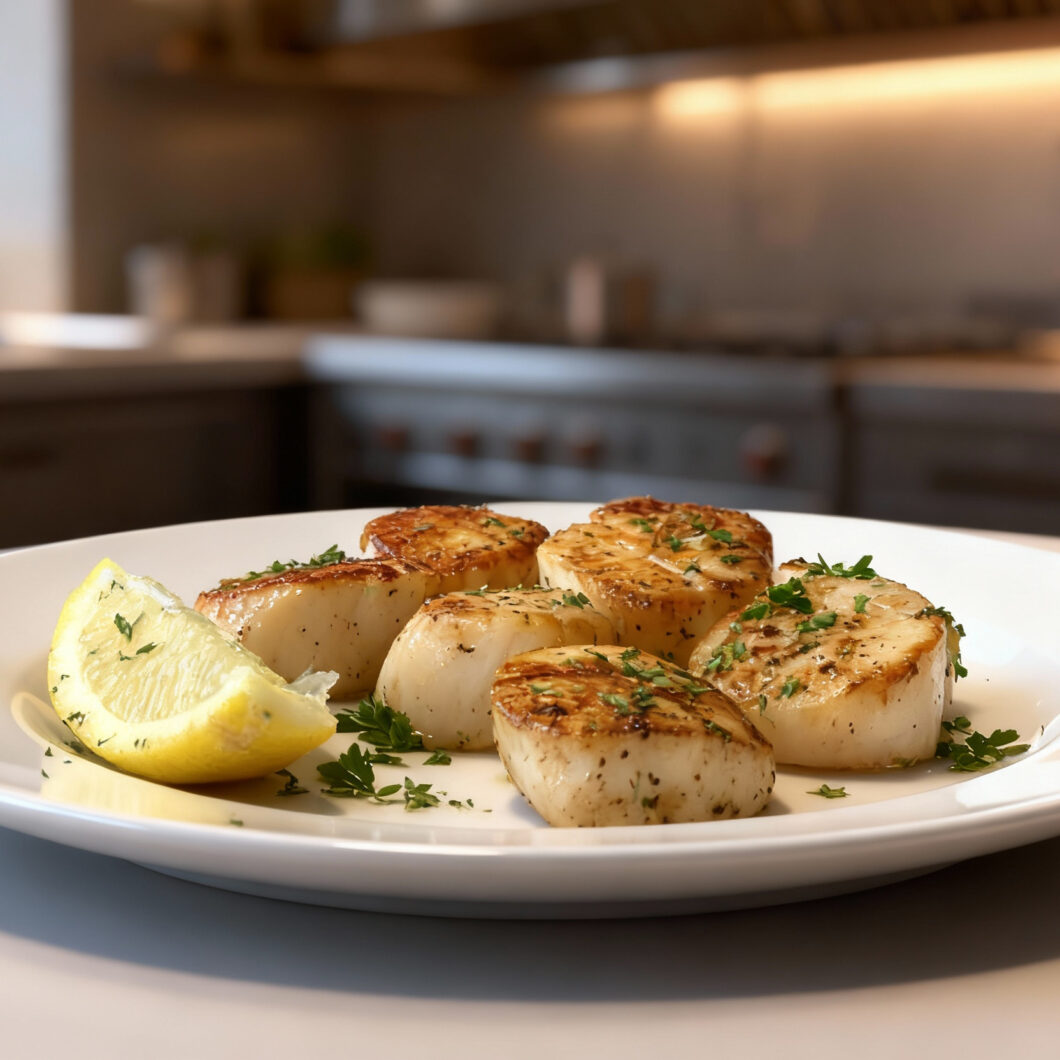 Seared Butter Garlic Sea Scallops