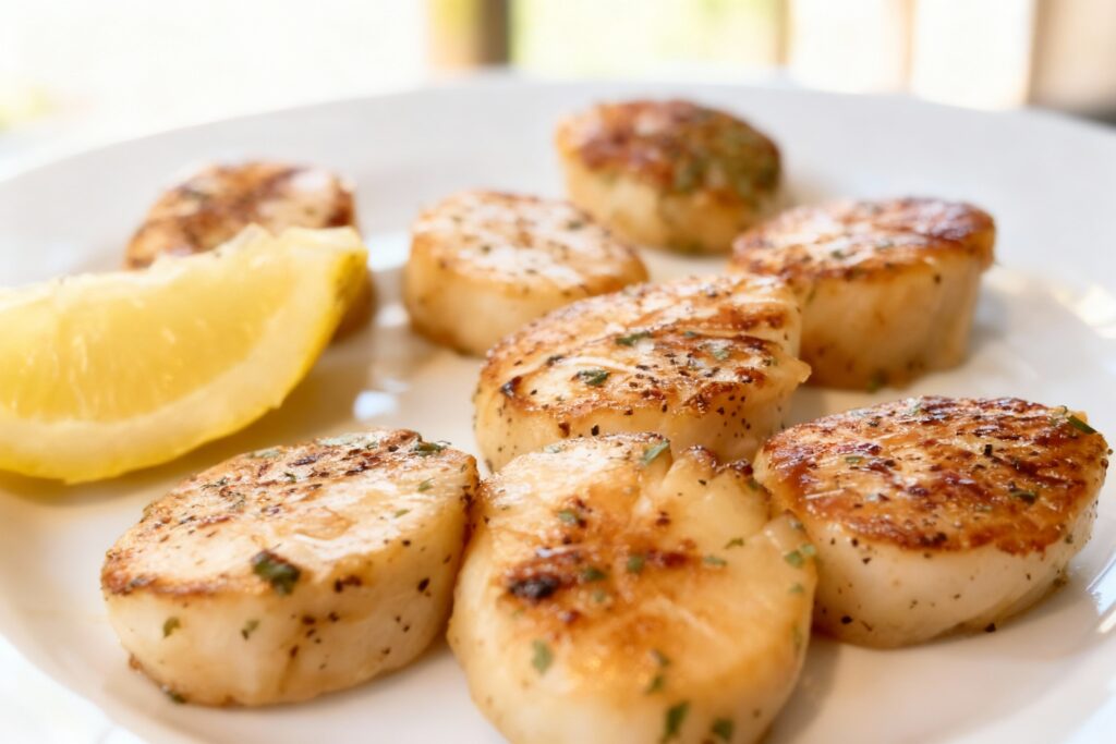Seared Butter Garlic Sea Scallops