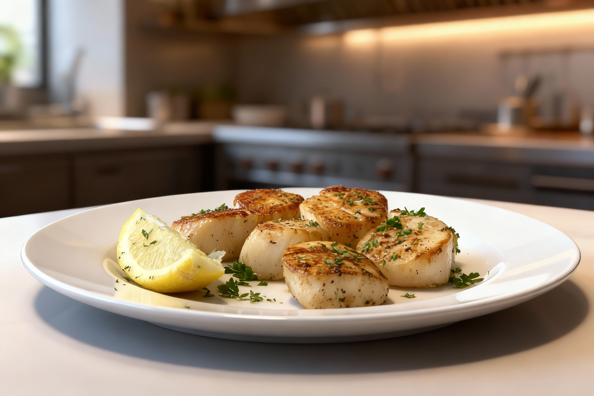 Seared Butter Garlic Sea Scallops