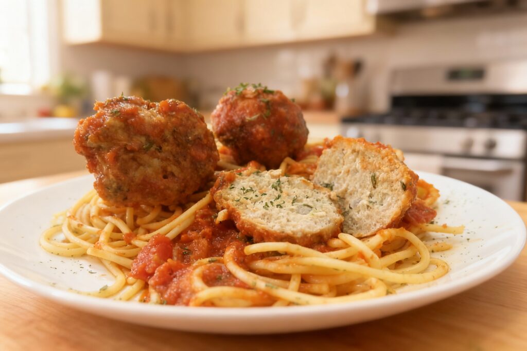 Spaghetti and Turkey Meatballs