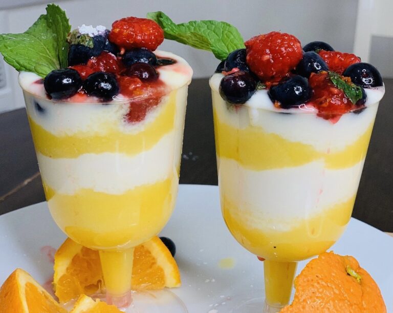 Mango Dessert Parfaits for Two