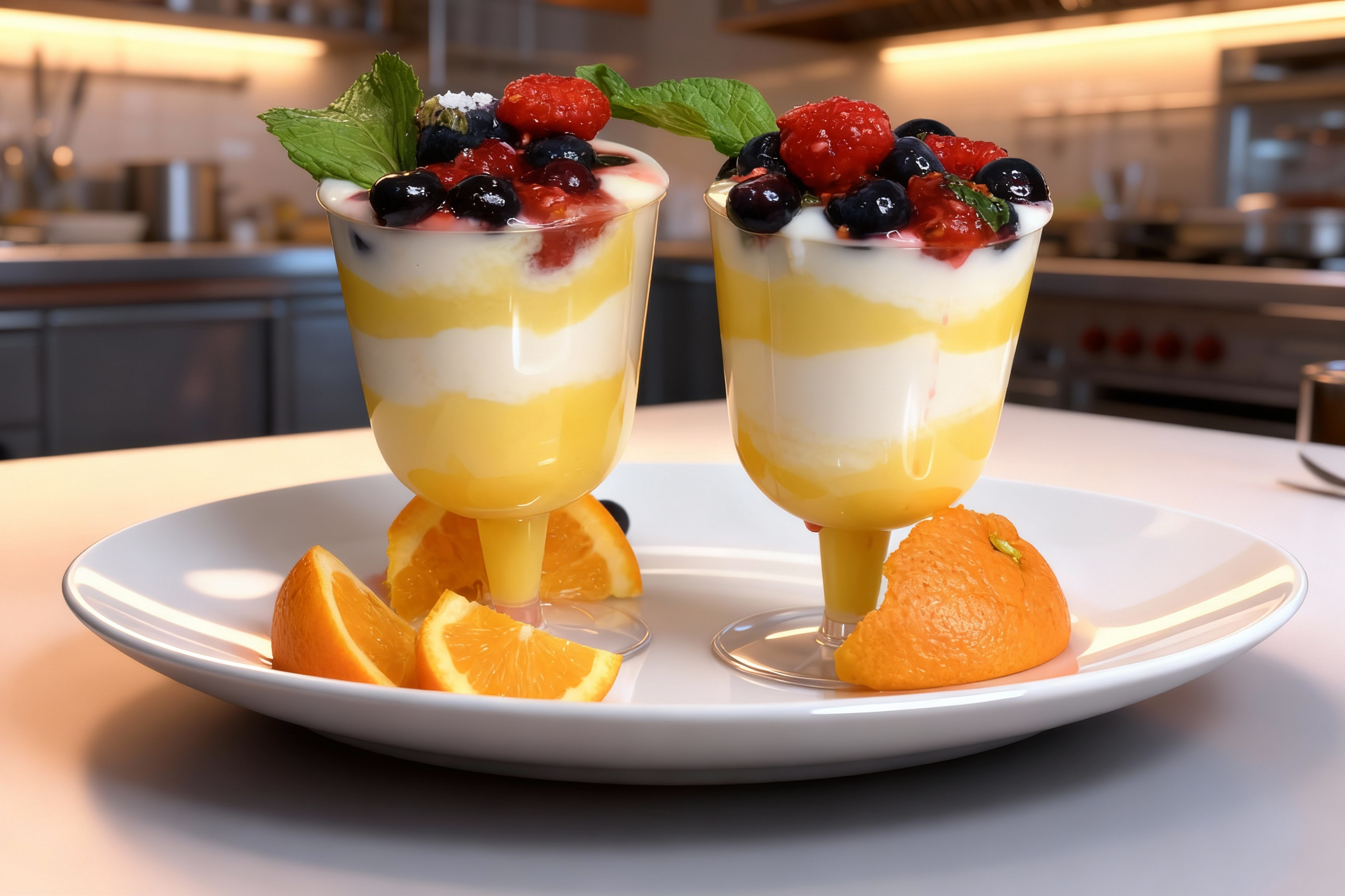 Mango Dessert Parfaits for Two