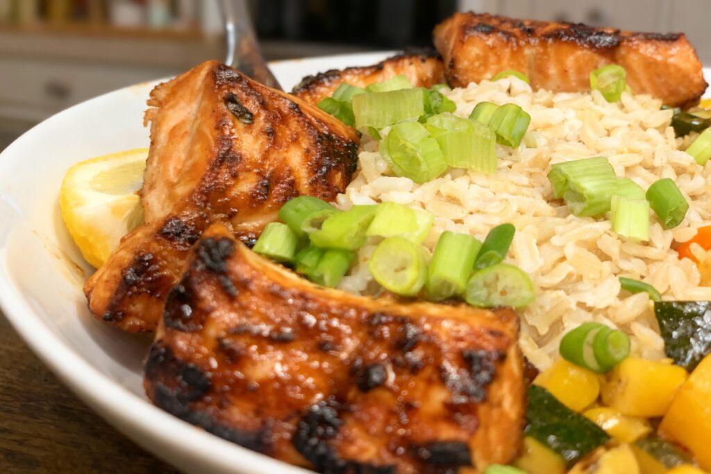 Salmon Teriyaki Bowls for Two