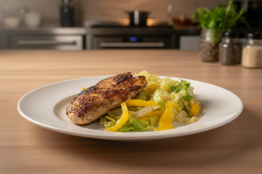 Spiced Chicken and Sweet Cabbage