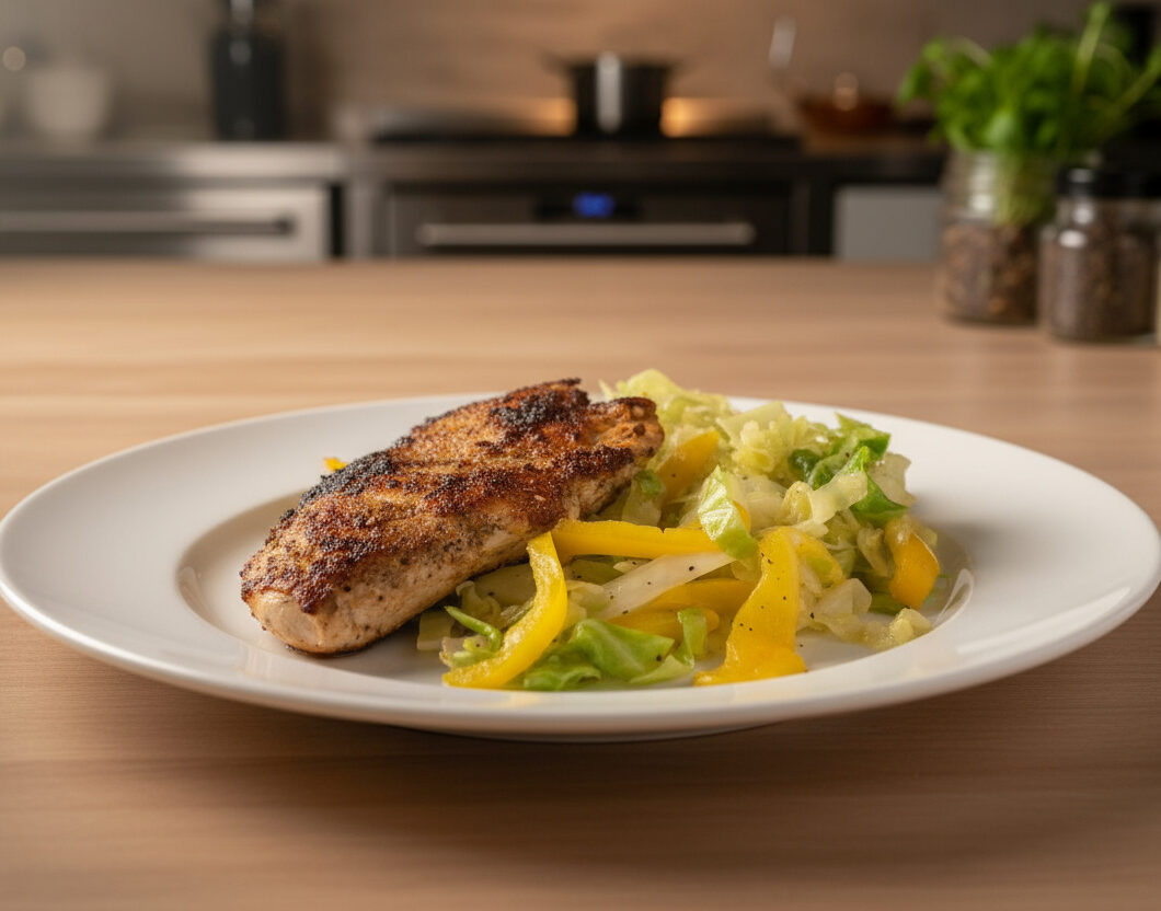 Spiced Chicken and Sweet Cabbage