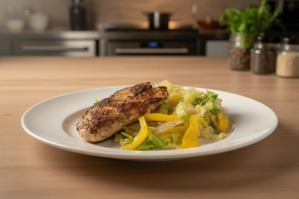 Spiced Chicken and Sweet Cabbage