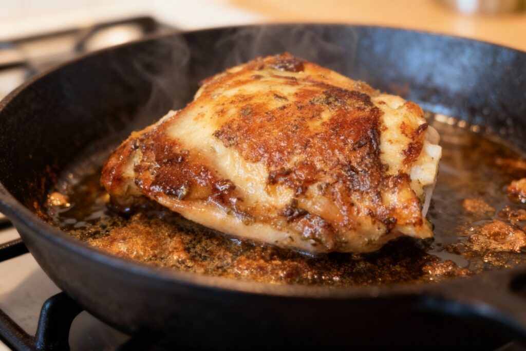 Brown Sugar Crusted Chicken Thighs