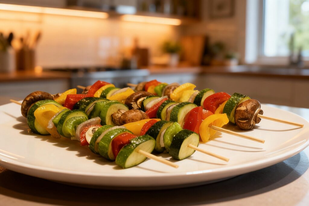 Marinated Baked Veggie Kabobs