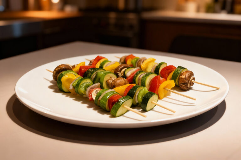 Marinated Baked Veggie Kabobs