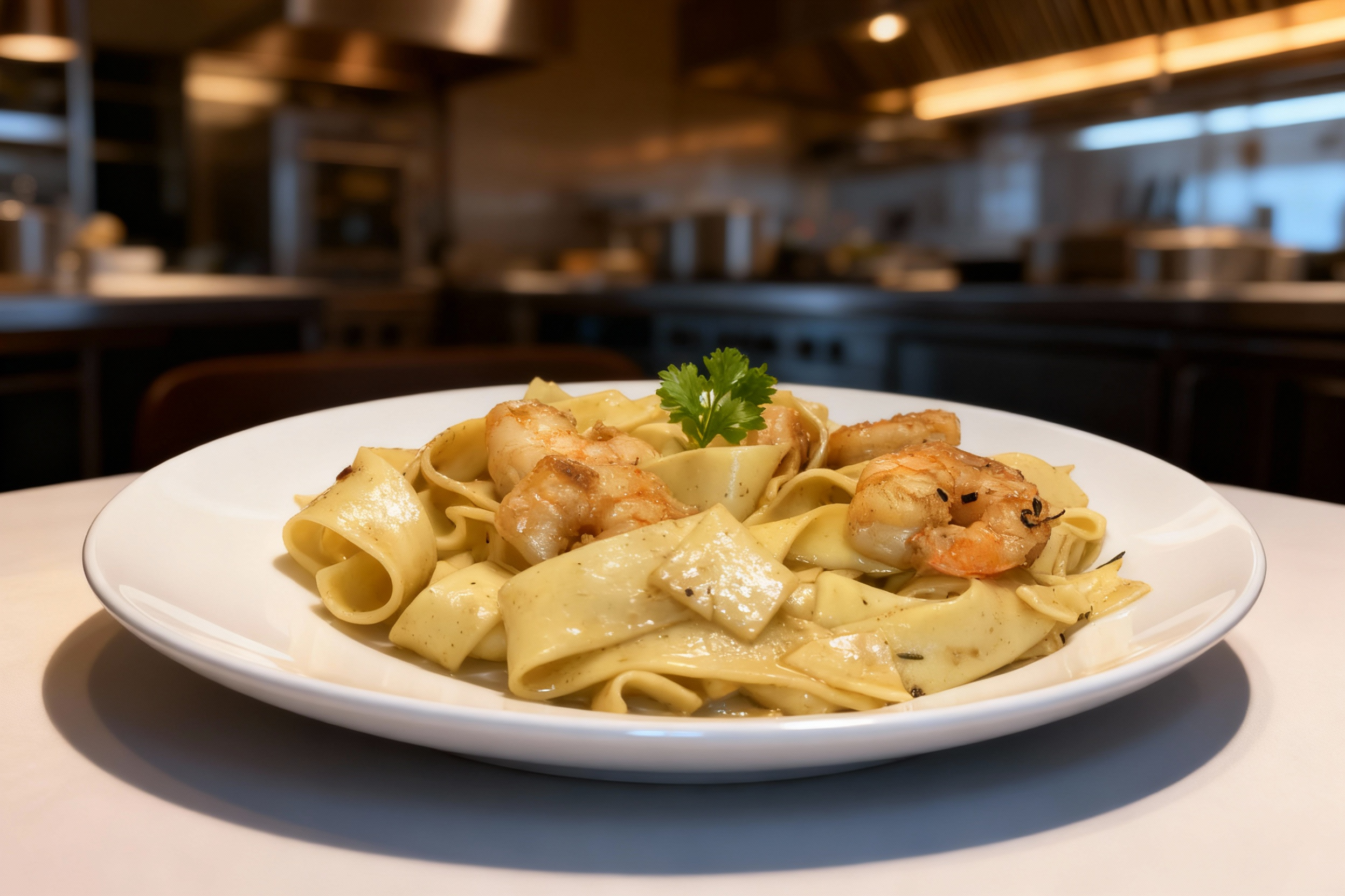 Buttery Shrimp Pappardelle Pasta