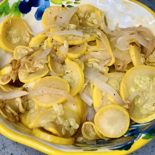 Easy 10 Minute Sautéed Squash and Onions