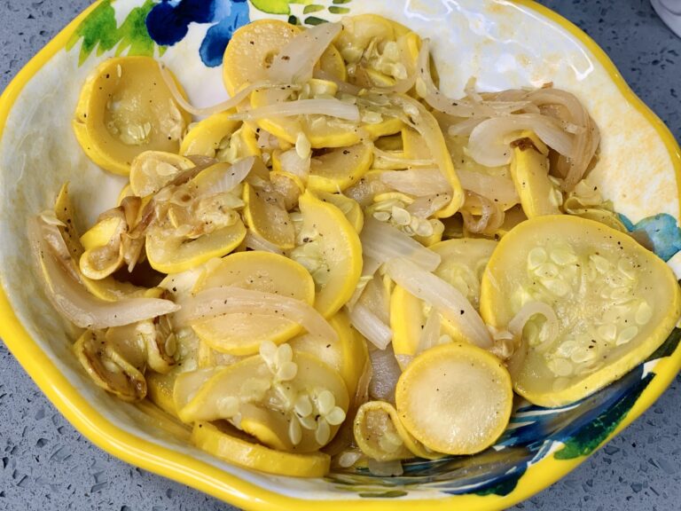 Easy 10 Minute Sautéed Squash and Onions