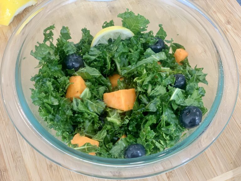 Kale Salad with Lemon Garlic Dressing
