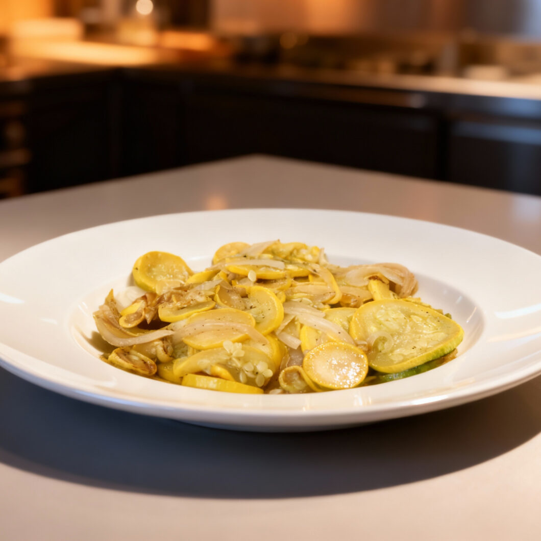 Easy 10 Minute Sautéed Squash and Onions