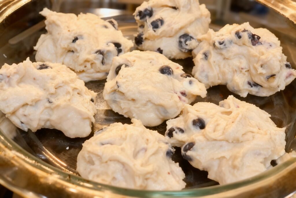 Flaky Blueberry Buttermilk Biscuits
