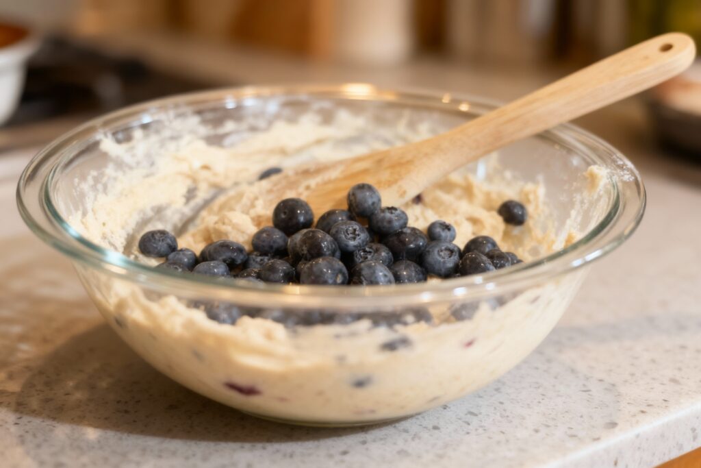 Flaky Blueberry Buttermilk Biscuits