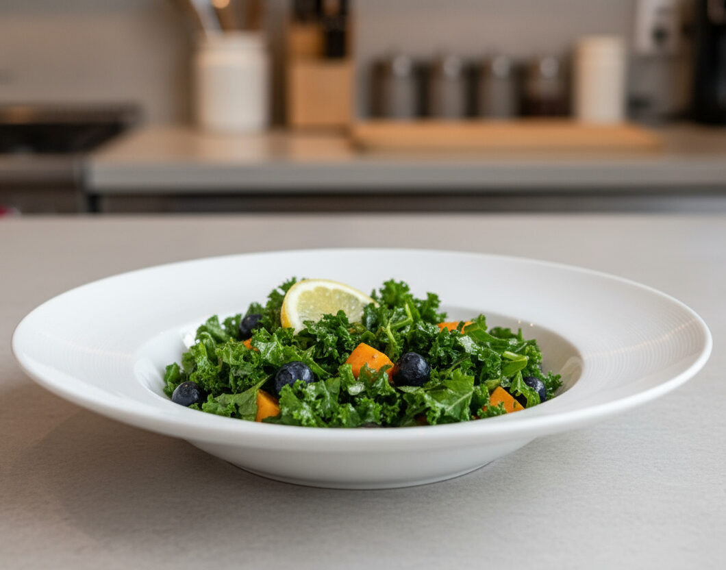 Kale Salad with Lemon Garlic Dressing