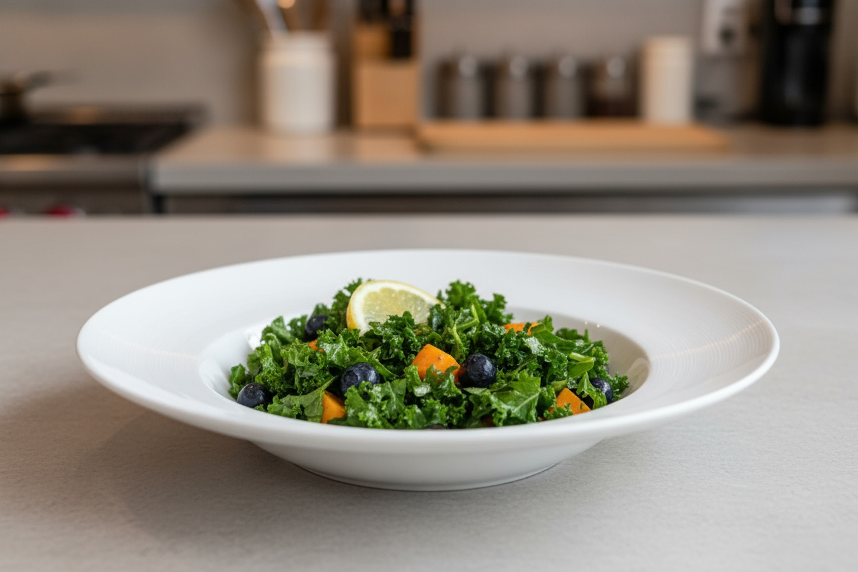 Kale Salad with Lemon Garlic Dressing