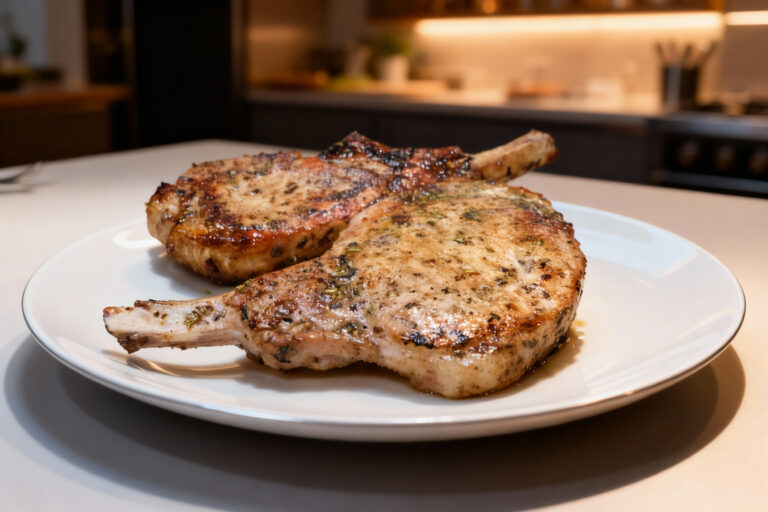 Pan-Seared Herb Seasoned Pork Chops