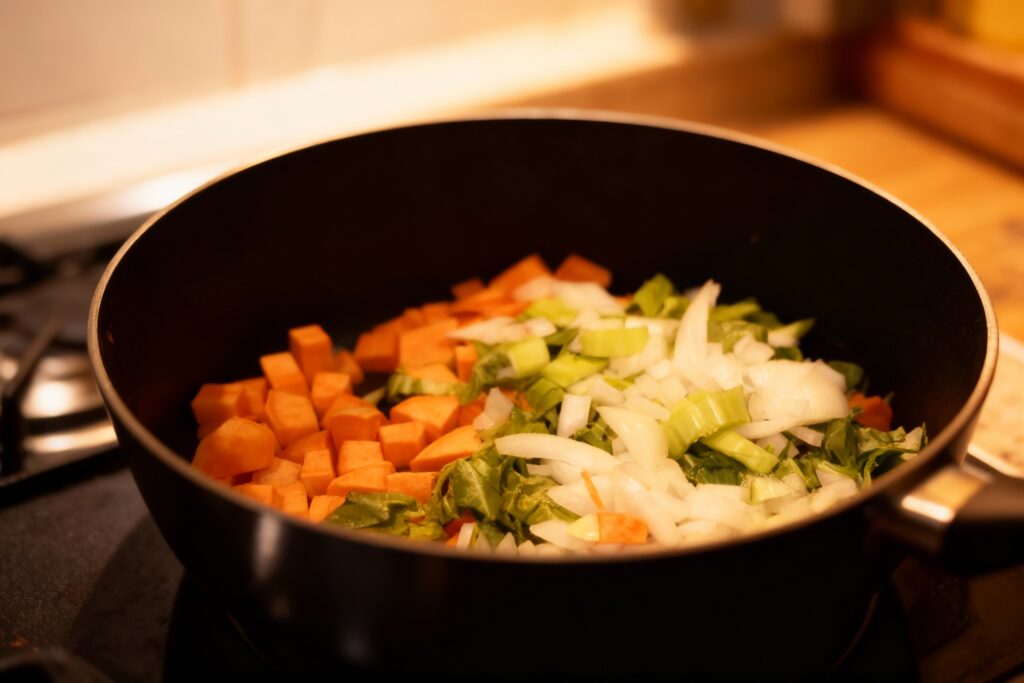 Sweet Potato and Bok Choy Soup
