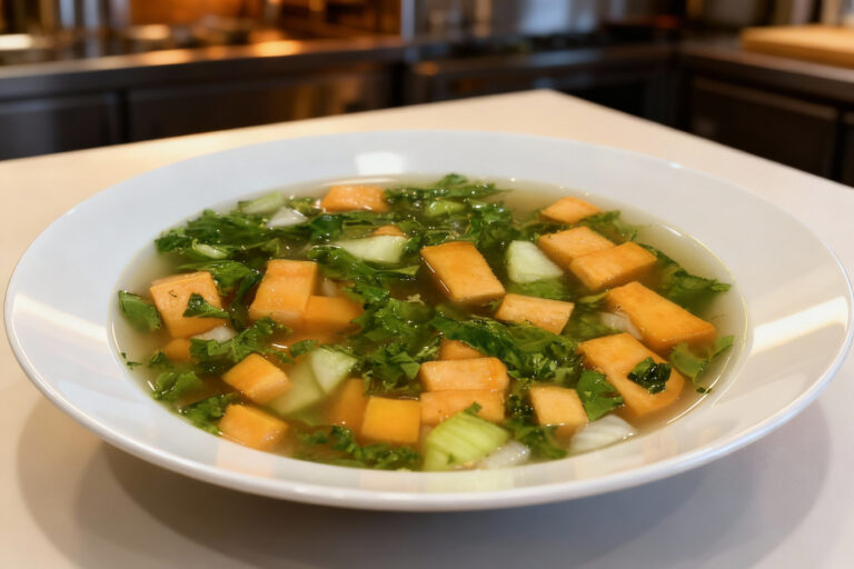 Sweet Potato and Bok Choy Soup
