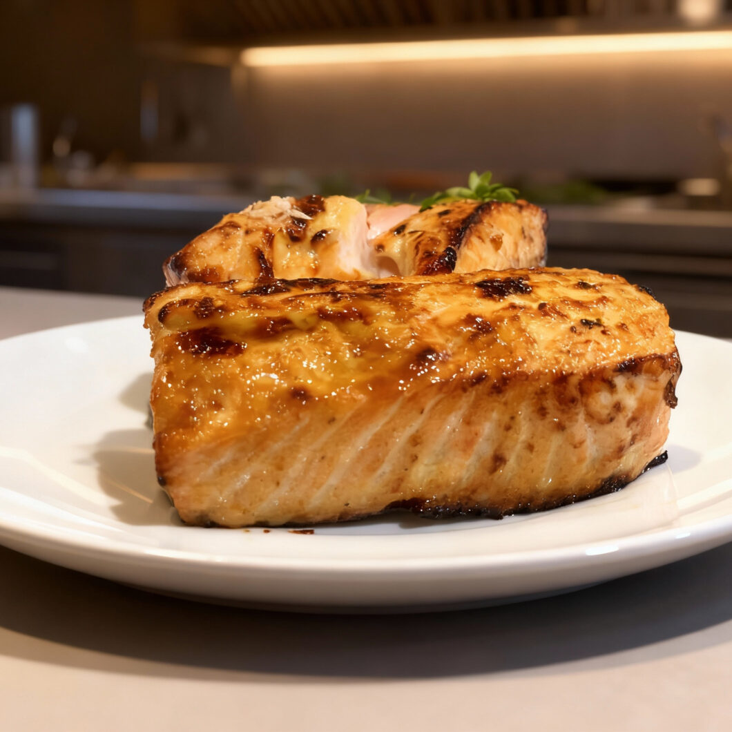 Air Fryer Honey Mustard Salmon