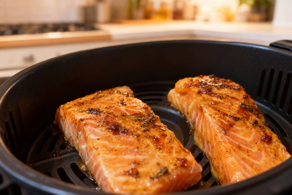 Air Fryer Honey Mustard Salmon