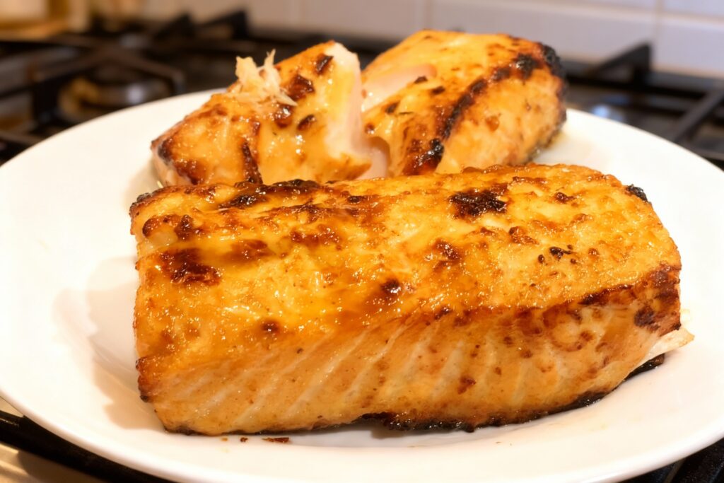 Air Fryer Honey Mustard Salmon