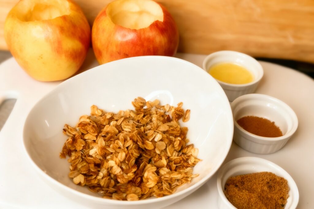 Baked Cinnamon Granola Stuffed Apples