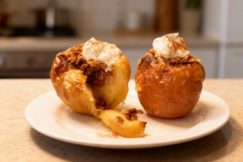 Baked Cinnamon Granola Stuffed Apples
