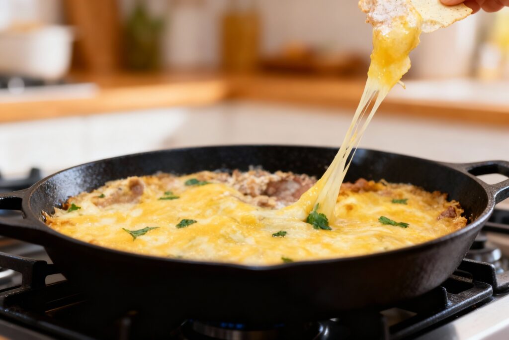 Beef, Bean and Cheese Dip