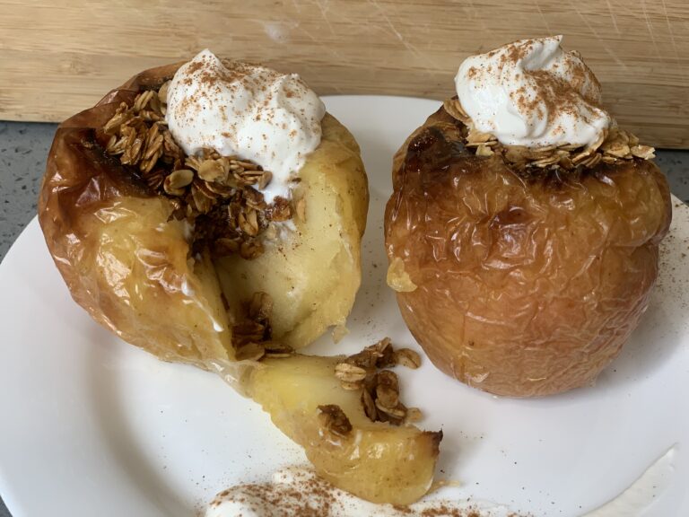 Baked Cinnamon Granola Stuffed Apples