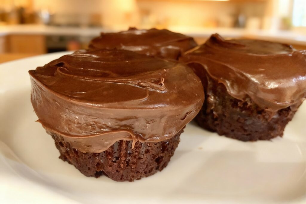 Double Chocolate Fudge Cupcakes