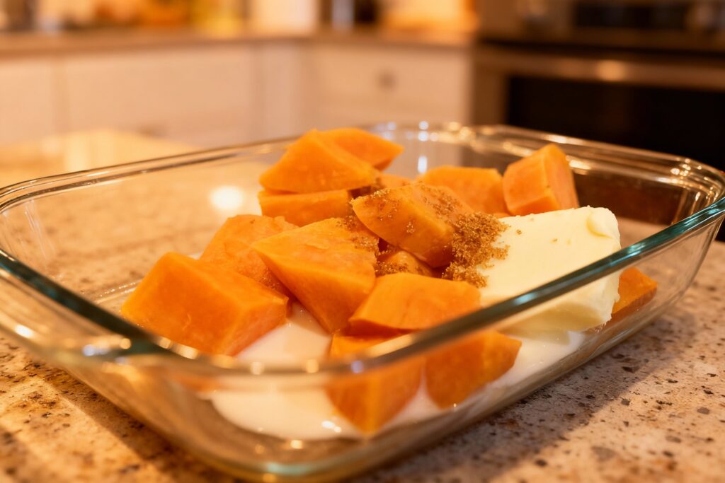 Sweet and Savory Mashed Sweet Potatoes
