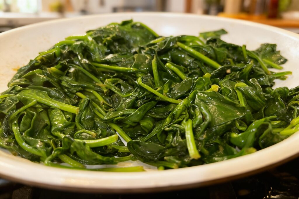 Easy Garlic Sautéed Spinach
