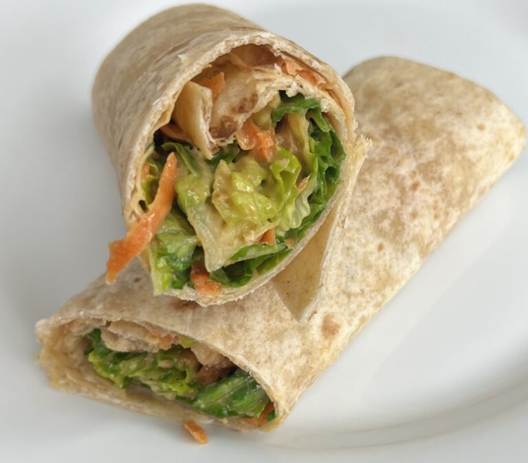 Thai Chicken Wraps with Peanut Sauce