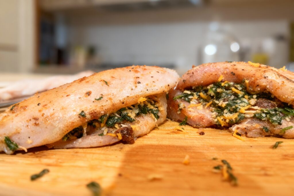 Cheesy Spinach Stuffed Chicken Breasts